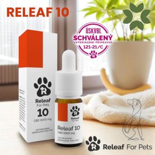 RELEAF 10 - schválený veterinární přípravek pro psy - CBD 1000mg - od firmy Releaf For Pets🌱 Přispívá při: ▶️ úzkosti...