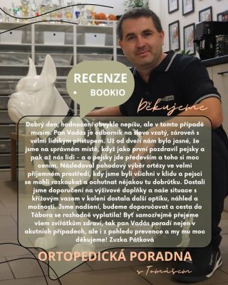 ORTOPEDICKÁ PORADNA osobně s Tomášem v Táboře 🐾 Mnohokrát děkujeme za krásnou recenzi, která vždy moc potěší. Těšíme se na...