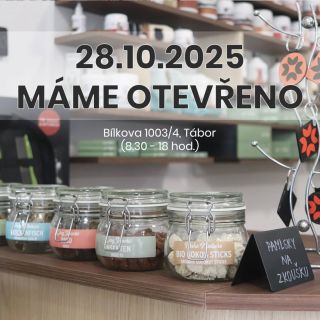 28.10.2025 - MÁME OTEVŘENO👍 8.30 - 18 hod. Těšíme se na vás😍